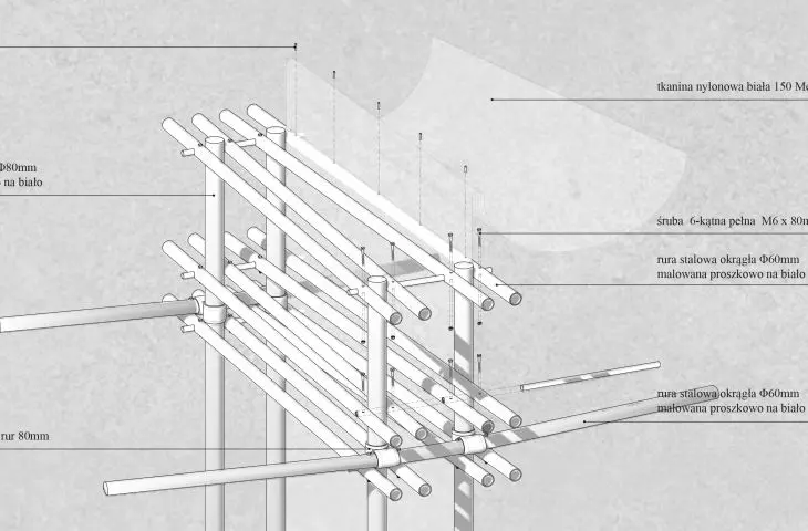 Detal projektowy pawilonu