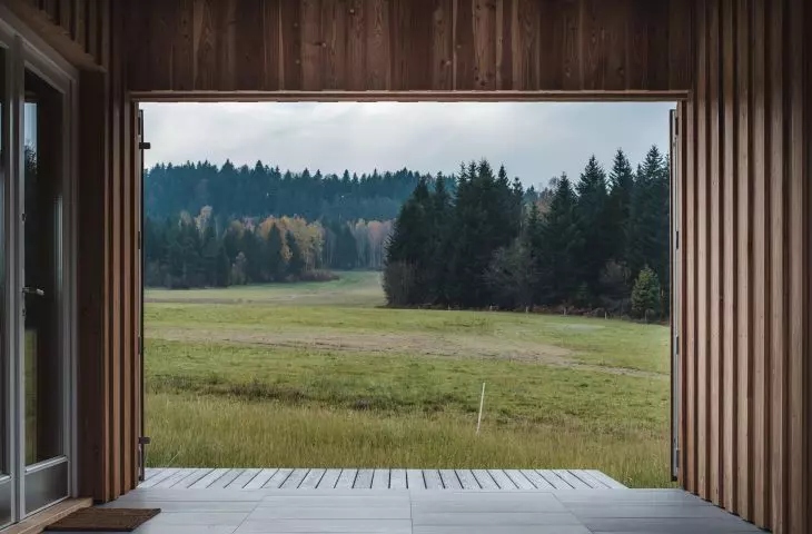 Studio in the Low Beskids, view of the plot of land