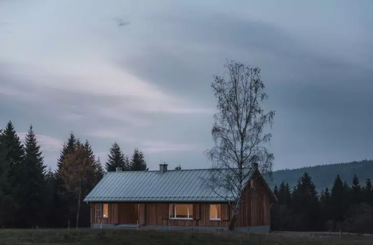 Studio in the Low Beskid, in the evening