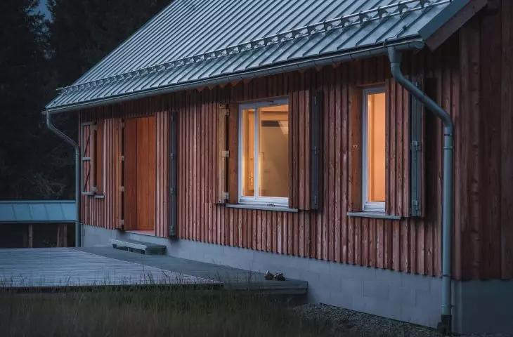 Studio, wooden facade 