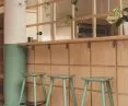Customer counter overlooking the production area