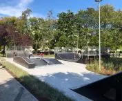 Skatepark in Central Park in Gdynia