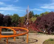 Rope park in Central Park in Gdynia
