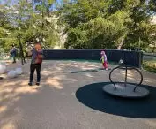 Playground in Central Park in Gdynia 