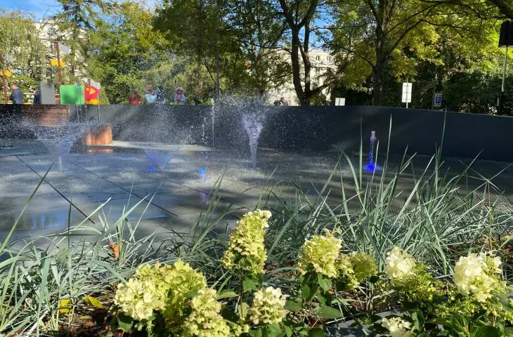 Fountain in Central Park in Gdynia
