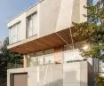 concrete facade of the house
