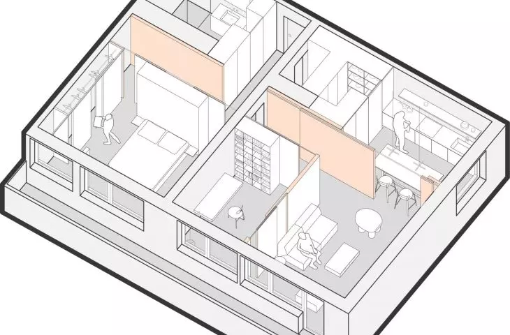 axonometry of the apartment