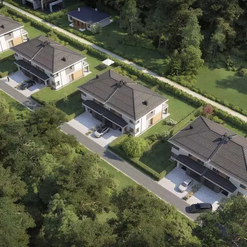 Rzuty 3d osiedli bliźniaków