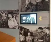 Screens built into the architecture of the exhibition at the Krasnik Museum