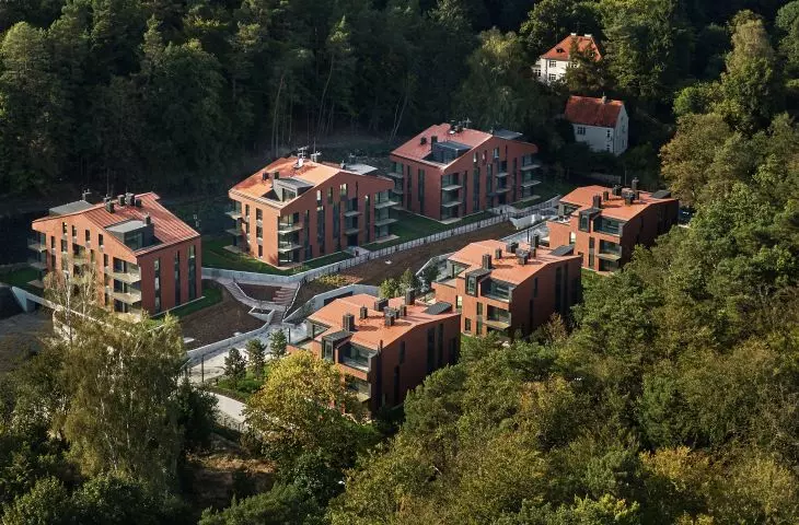 Oliva Koncept development seen from a bird's eye view