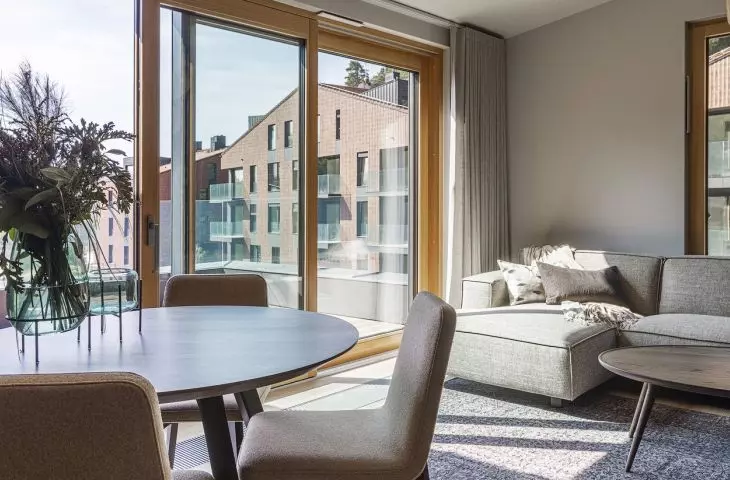 Living room in the show apartment
