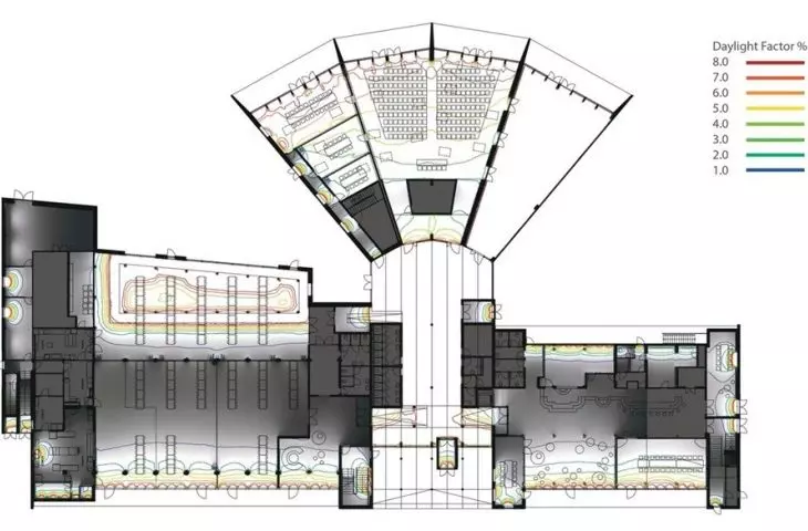 Analiza Daylight Factor parteru budynku