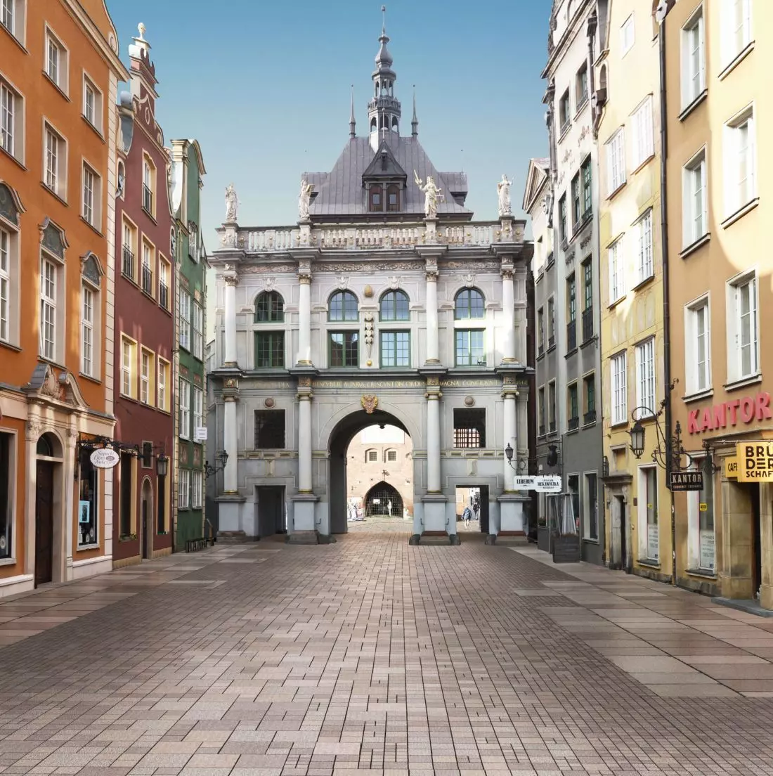 wizualizacja,
widok na Złotą Bramę