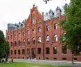The building of the former post office management on Lastadia Street in Gdansk.