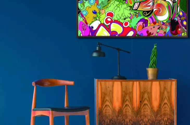 unique paintings on the walls will change the character of the interior