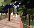 path among the trees
