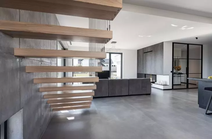 House on the Slope, wooden staircase