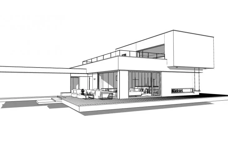House on the Slope, model