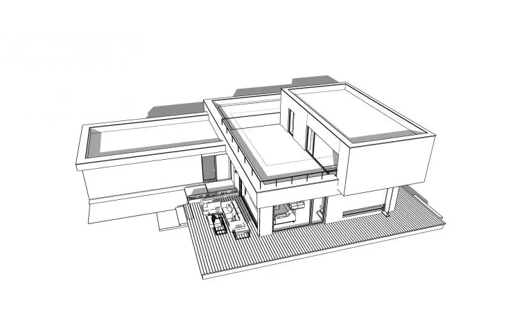 House on the Slope, top view