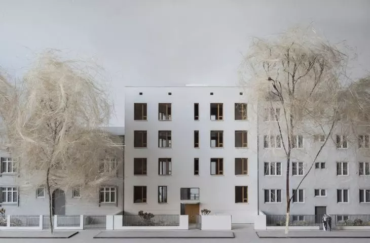 Projekt domu na Starym Mokotowie, widok od ul. Kieleckiej