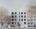 Projekt domu na Starym Mokotowie, widok od ul. Kieleckiej