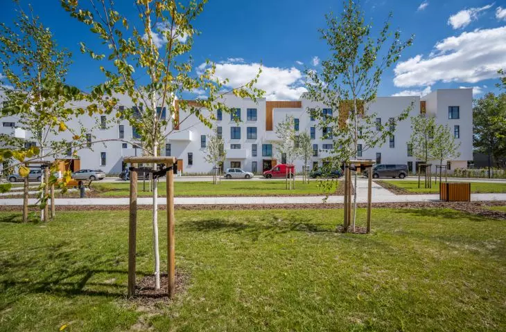 nowo powstała zabudowa wielorodzinna projektu Major Architekci