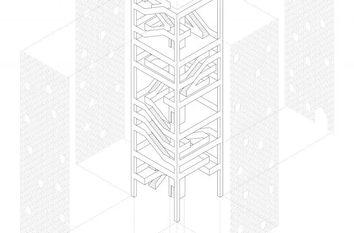 Axonometry of the observation tower