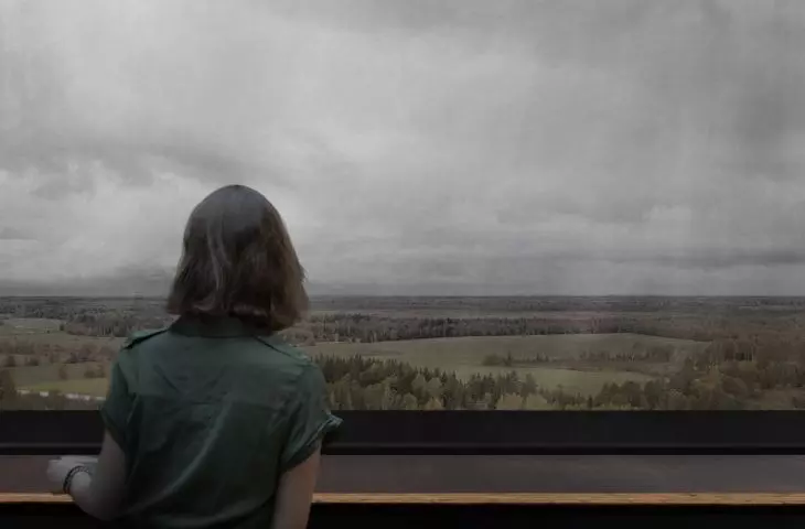 Observation post at the top of the tower