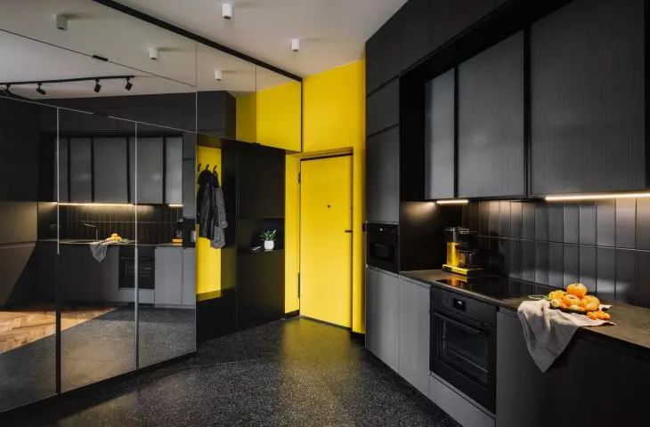 kitchen and front door