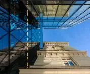 new and old part of the building