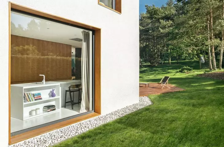 window on the kitchen side