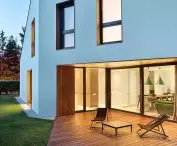terrace with a glazed corner