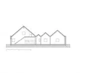 cross-section through living room with mezzanine