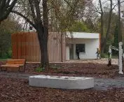 nowe budynki w parku