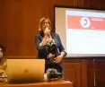 Agata Twardoch during the debate