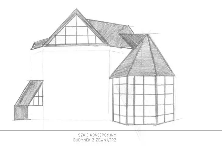 Grille 2D - szkic koncepcyjny bydynku
