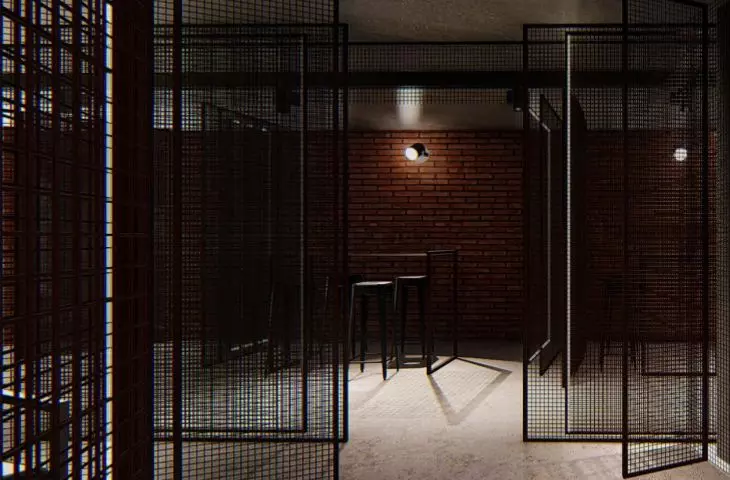 Grille 2D - projektowane wnętrze