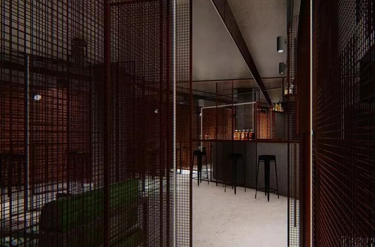 Grille 2D - projektowane wnętrze