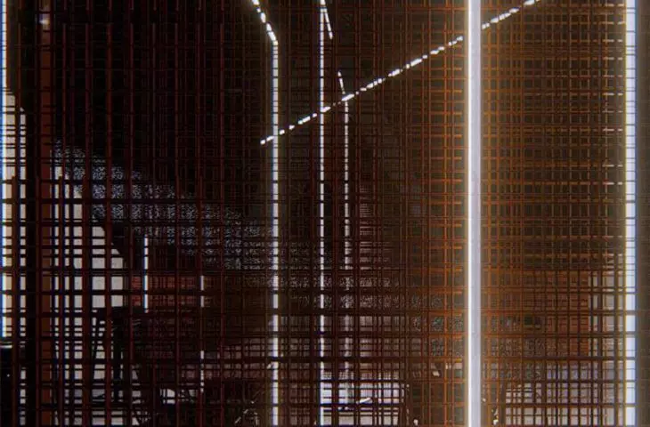 Grille 2D - projektowane wnętrze, kratownice i oświetlenie