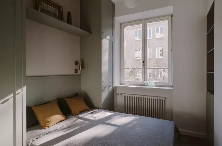 wydzielona sypialnia