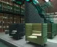 classic café furniture is replaced with Alcove furniture by Vitra