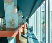 marbled wallpaper with a design by Kasia Korzeniecka