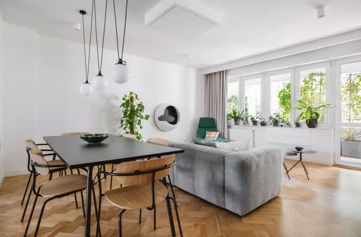 living room and dining room