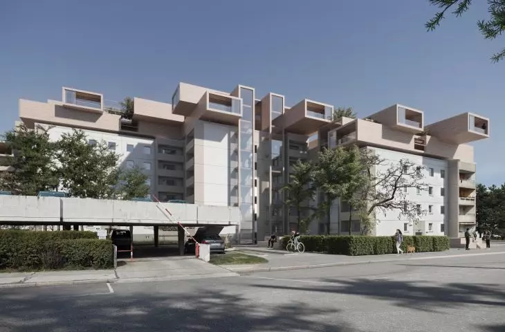 Projekt pt. „Modulus”, widok od strony ulicy