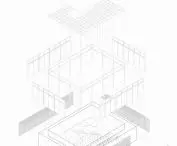 Wine tasting room design, axonometrics