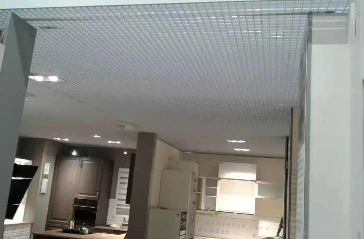 Openwork plastic suspended ceilings