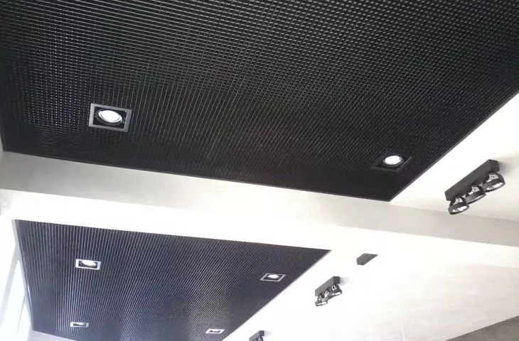 Openwork plastic suspended ceilings