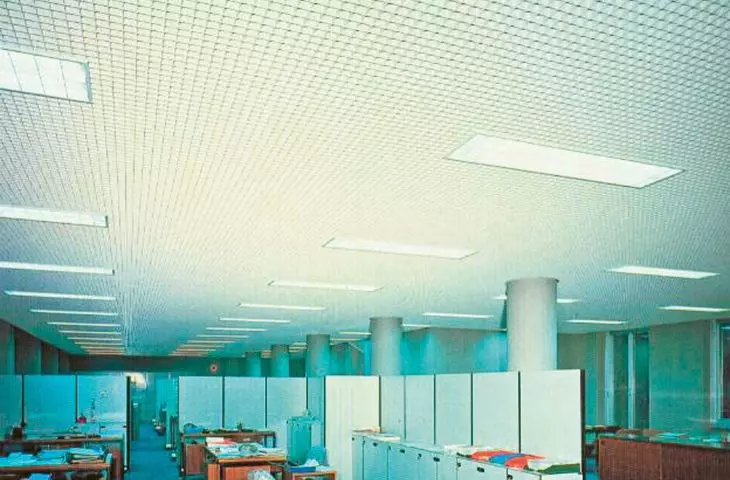 Openwork plastic suspended ceilings