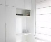 The interiors are dominated by white