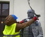 installation of a statue of Pál Teleki in Krakow
